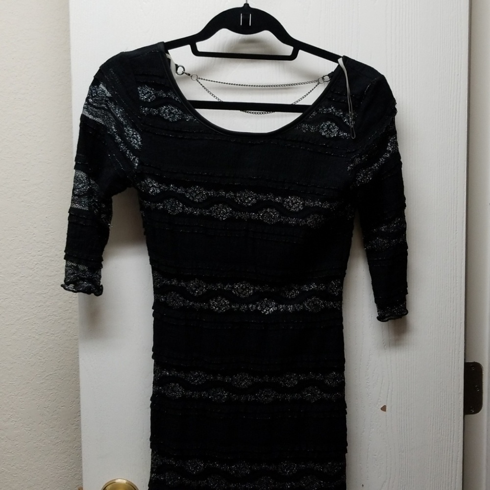 Black and grey dress